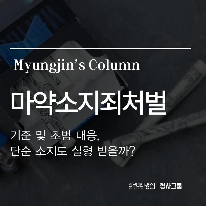 마약소지죄처벌 기준과 초범 대응, 단순 소지도 실형을 받을까?