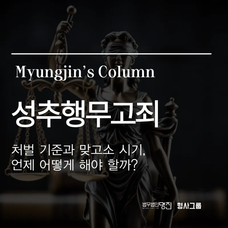 성추행무고죄 처벌 기준과 맞고소 시기, 언제 어떻게 해야 할까요?