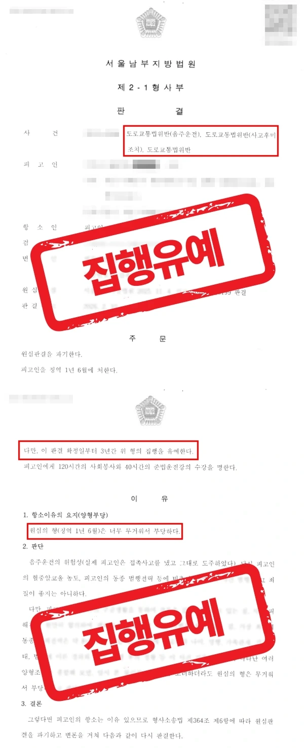 음주운전·뺑소니·난폭운전 3개 혐의, 1심 실형을 항소심에서 집행유예로 뒤집은 사례 — 음주운전 전문 변호사의 실전 변론