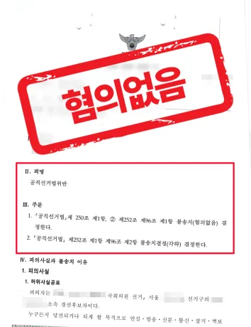 공직선거법 위반 고발, 경찰 단계에서 전부 혐의없음으로 종결 ㅡ 형사 전문 변호사의 실전 변론