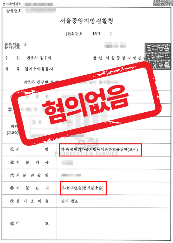 증여세 180억 포탈 혐의, 특가법 위반이었으나 불기소처분 받은 사례— 형사 전문 변호사의 실전 변론