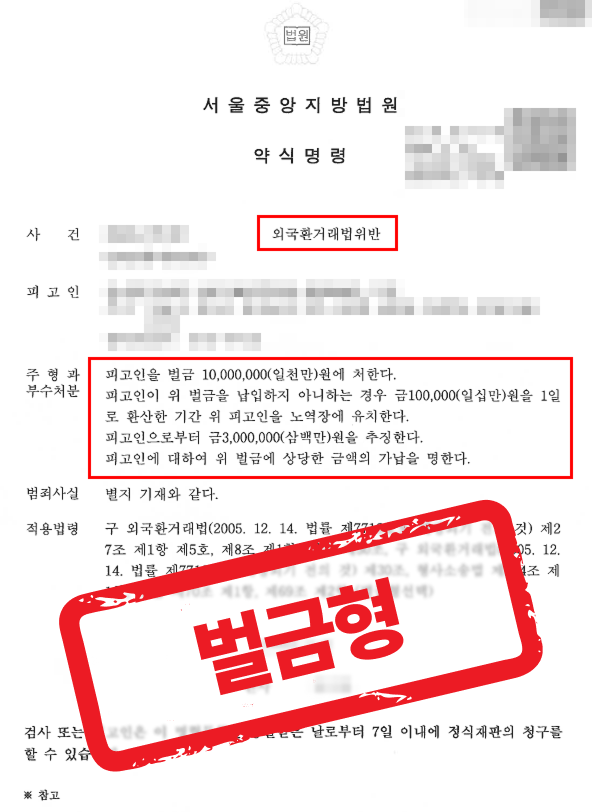 수십억 원 환치기 혐의로 구속수사, 실형선고 위기였으나 벌금형 선처받은 사례 — 형사 전문 변호사의 실전 변론