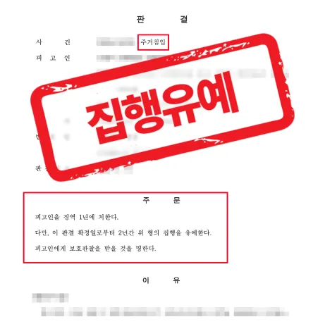 14회 주거침입 기소, 법무법인 명진 김우석 변호사의 조력으로 집행유예 확정ㅡ형사 전문 변호사의 실전 변론